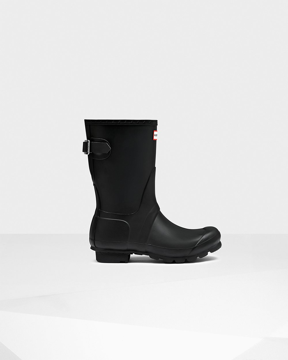 Women Hunter Original Back Adjustable | Short Rain Boots Black | NZ-3869-GZLJ